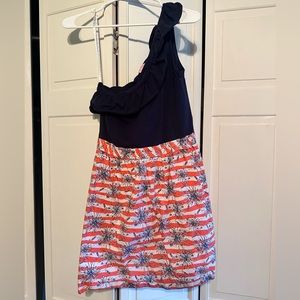 ❌sold❌🌟HTF🌟Lilly Pulitzer Dionne Dress Shes a Firecracker 🧨 4th of July Dress